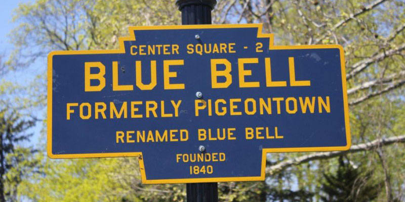 Iconic landmarks of Blue Bell, PA.